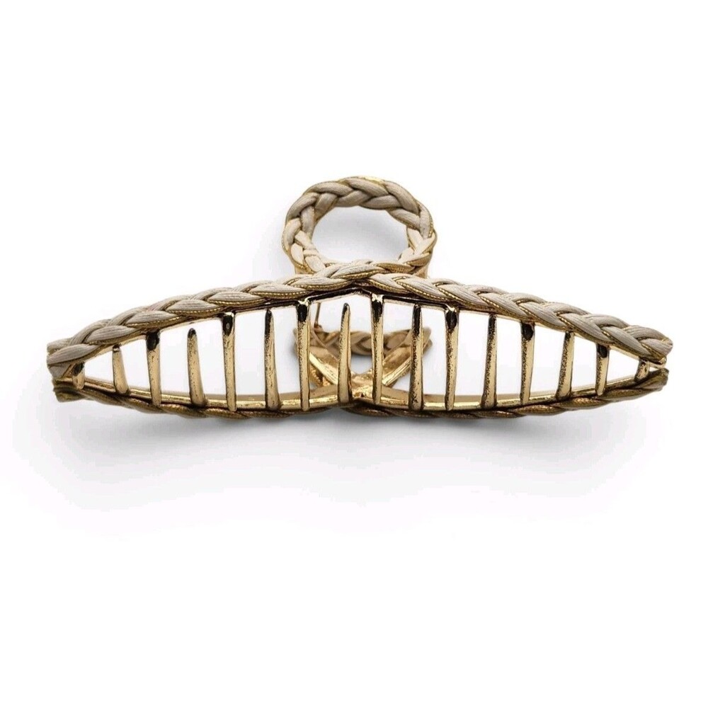 Metal Hair Clips for Women - Durable & Elegant Rope Design Metal Claw Clips W